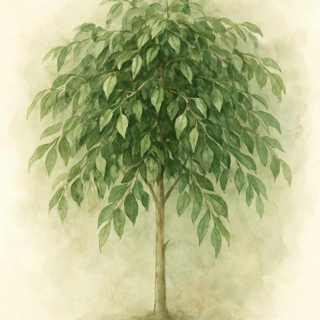 Ficus benjamina (weeping fig, benjamin fig or ficus tree)