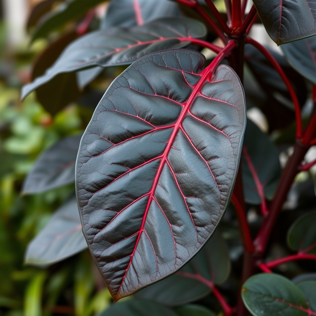 Ficus elastica Abidjan Burgundy Rubber Plant