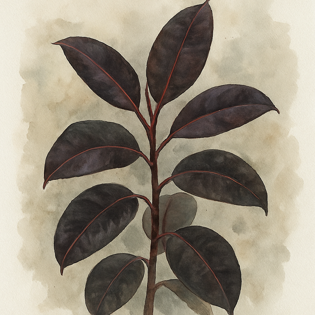 Ficus elastica Abidjan Burgundy Rubber Plant