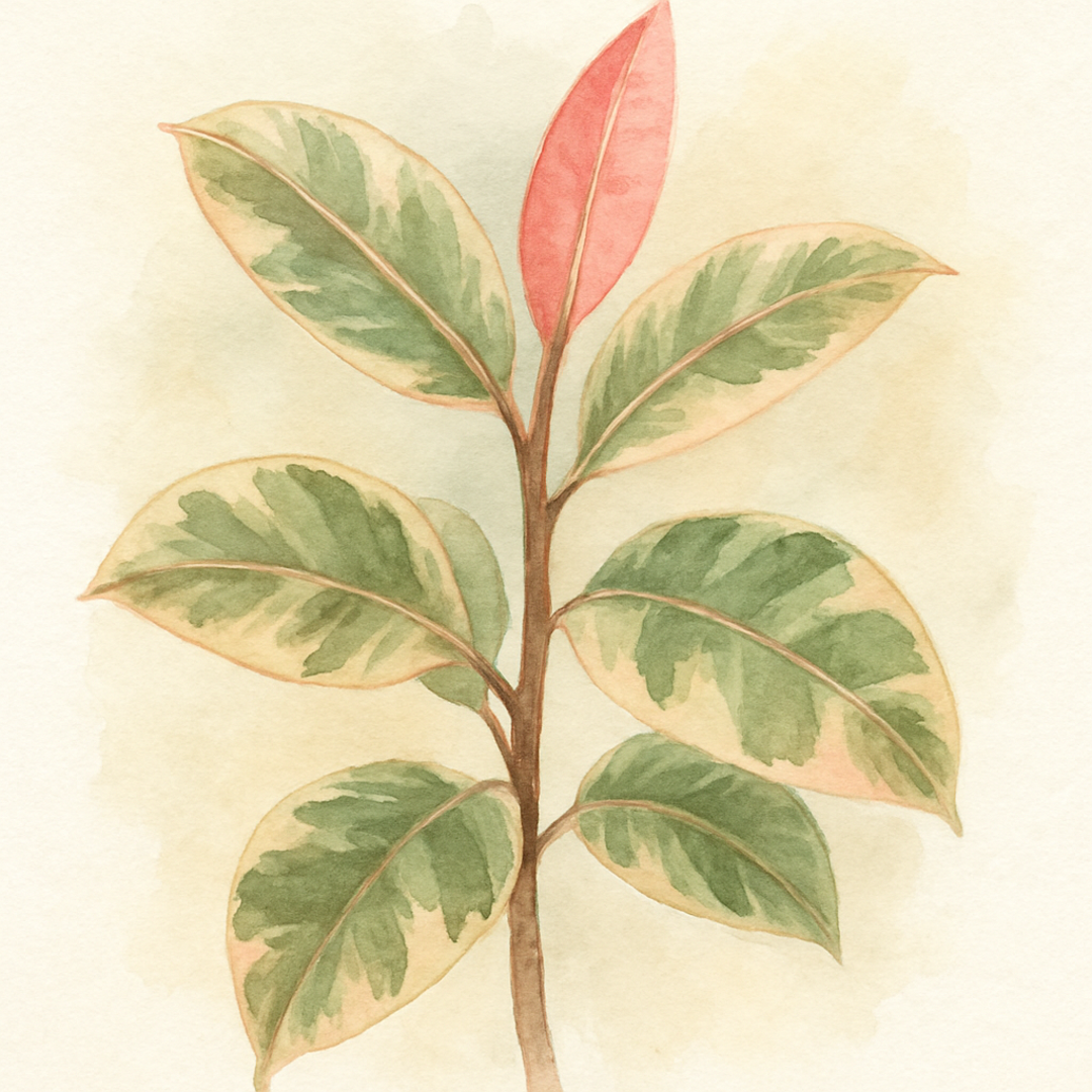 Ficus elastica Belize Pink Rubber Plant