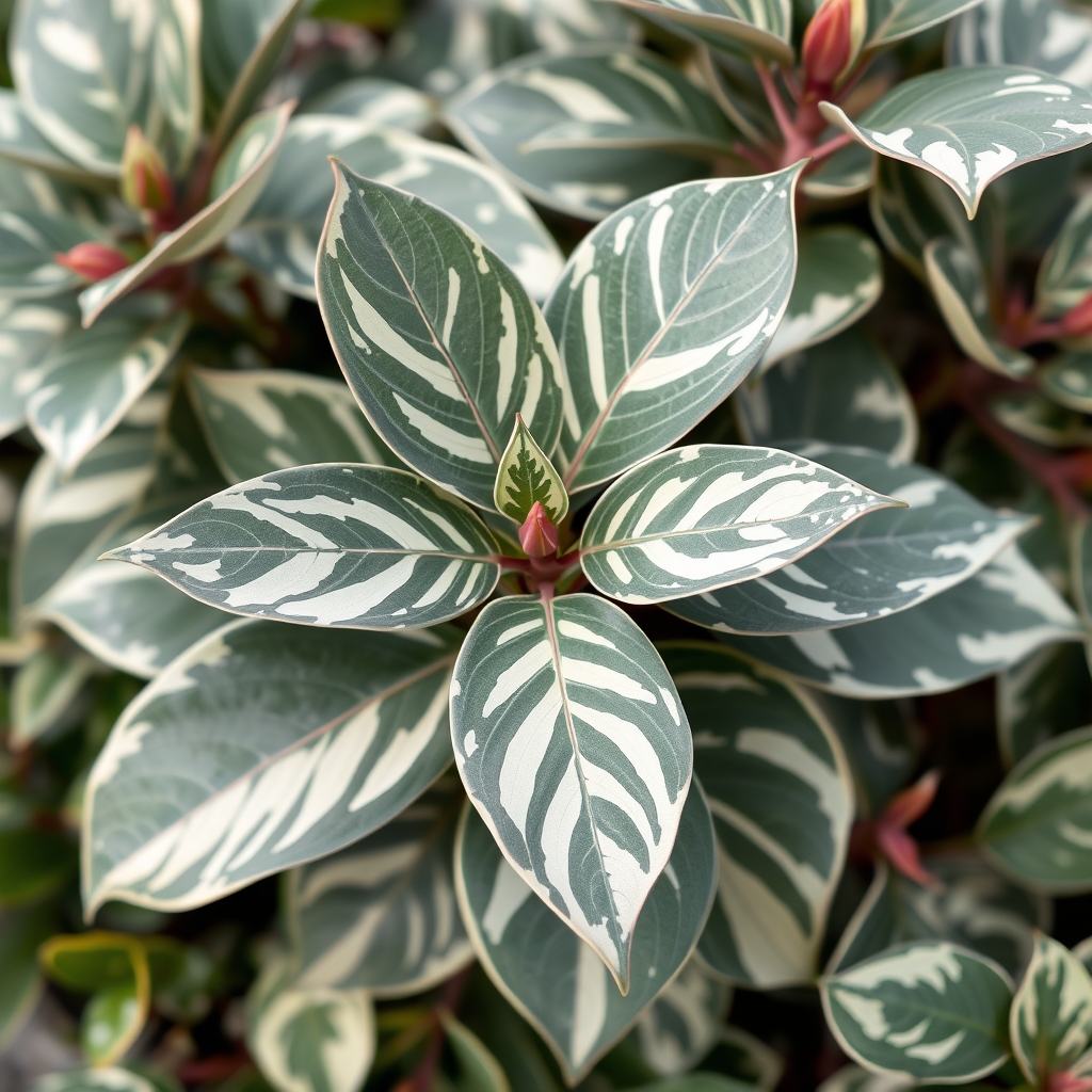 Variegated Rubber Plant