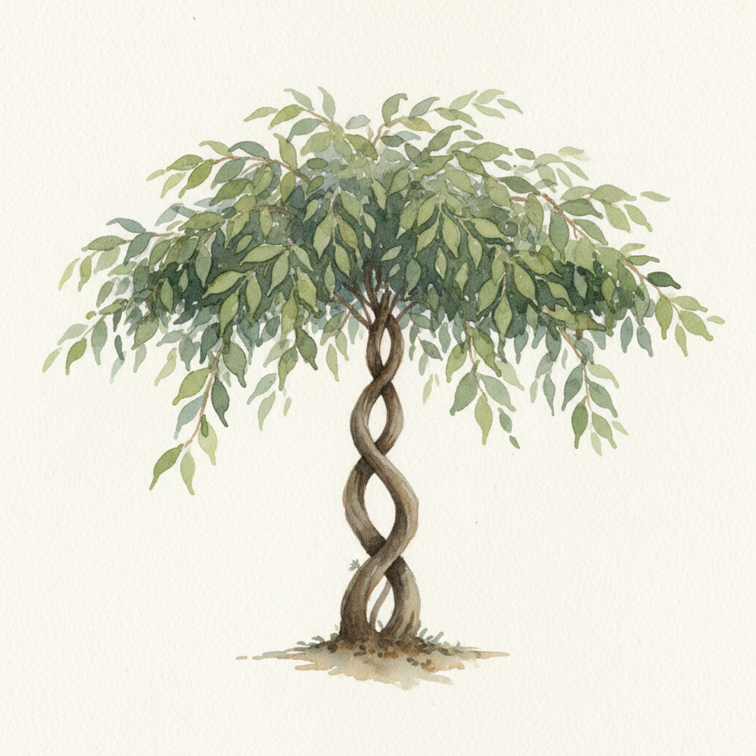 Ficus Exotica Spiral (Weeping Fig, Ficus Benjamina)