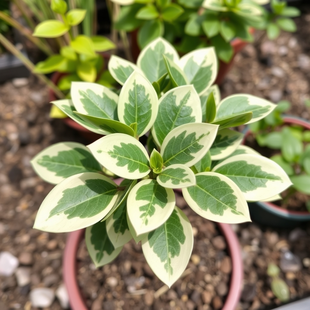 Mini Rubber Plant 'Tineke' | Mini Ficus Elastica 'Tineke' Terrarium Plant