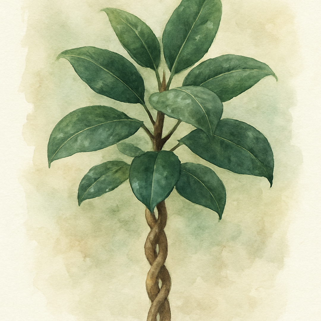 Twisted Stem Rubber Plant 'Happy Houseplants'
