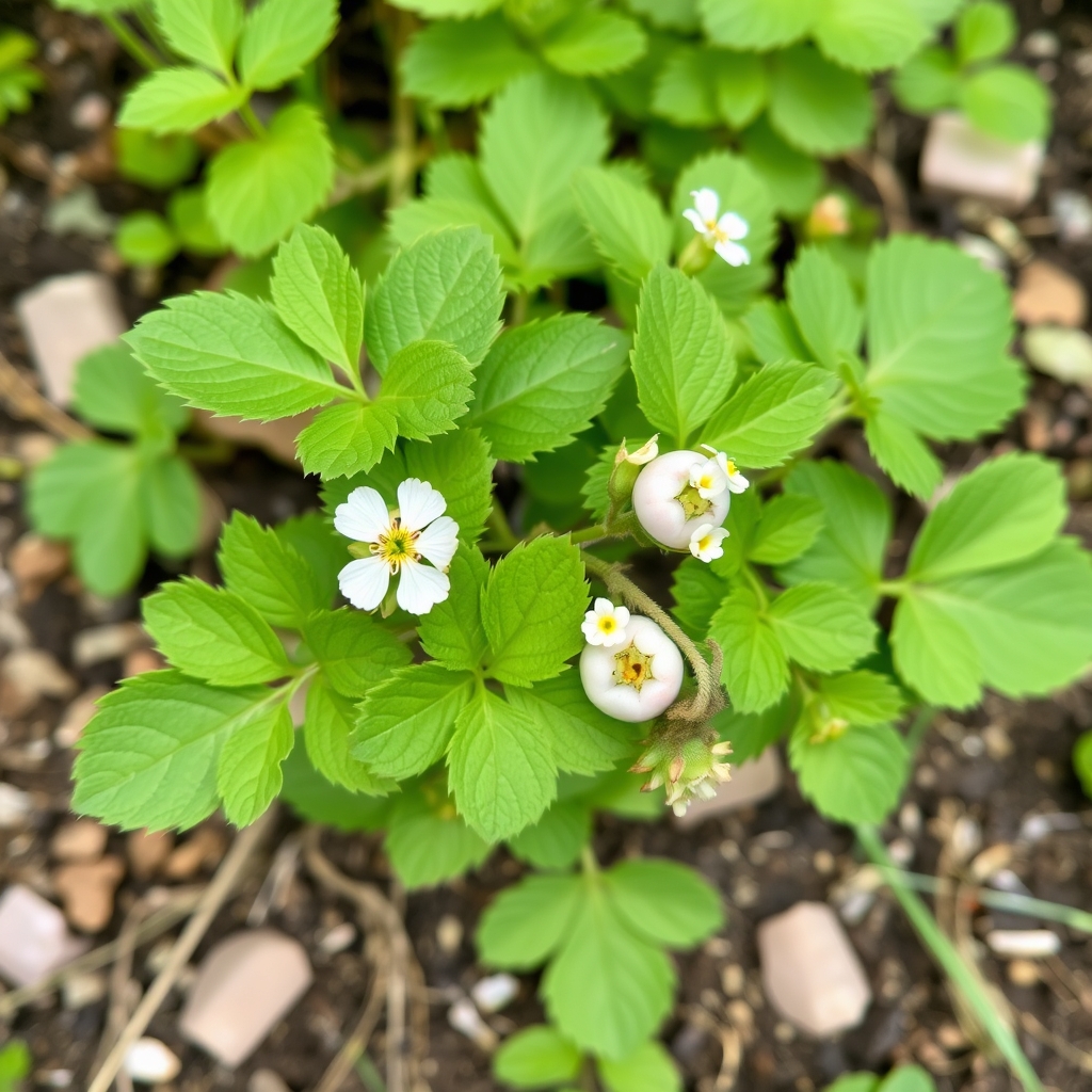 Fragaria vesca 'White Delight'