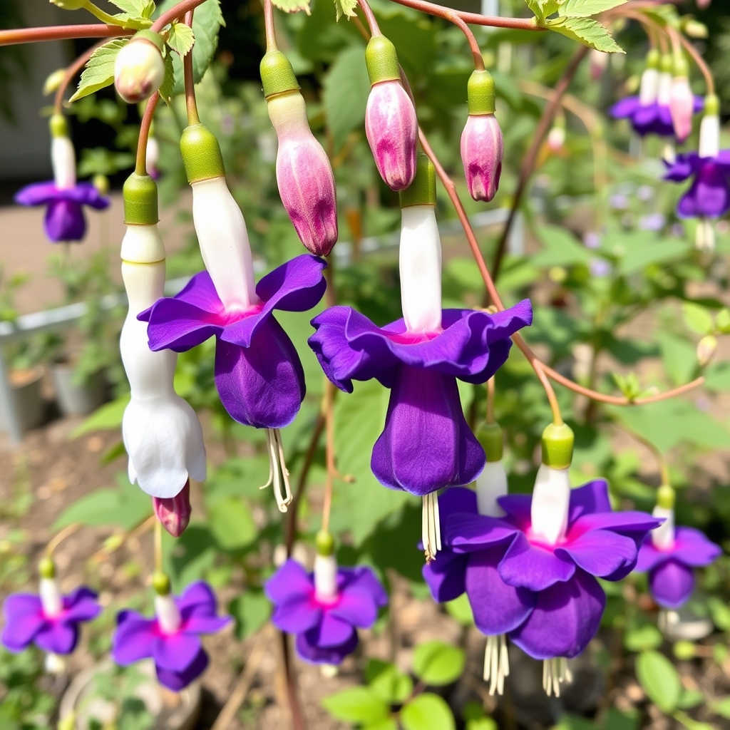 Fuchsia 'Carmel Blue'