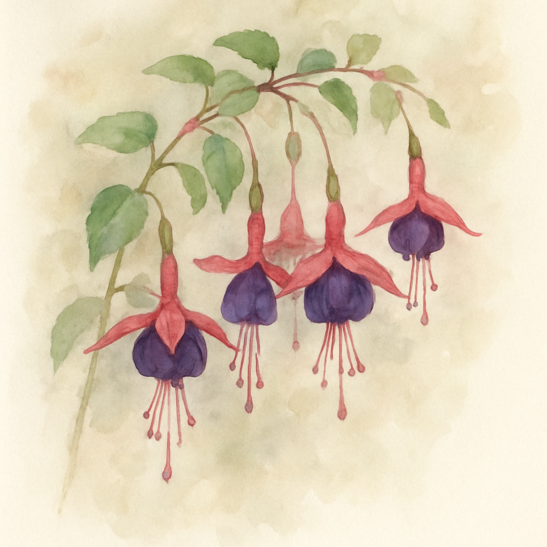Fuchsia Dark Eyes Basket Plants