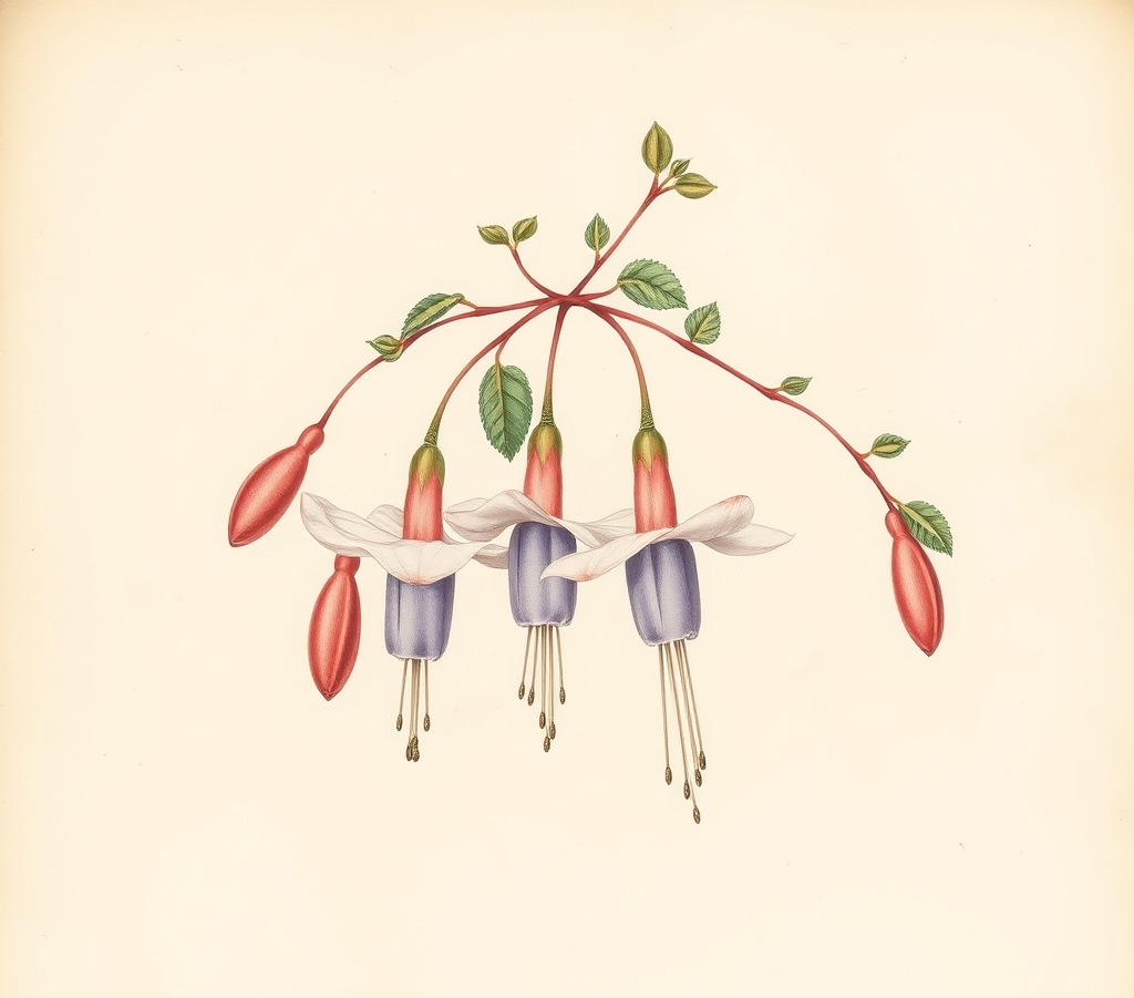 Fuchsia Eva Boerg Basket Plants