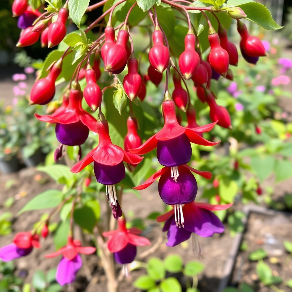 Fuchsia Hardy 'Mrs Popple'