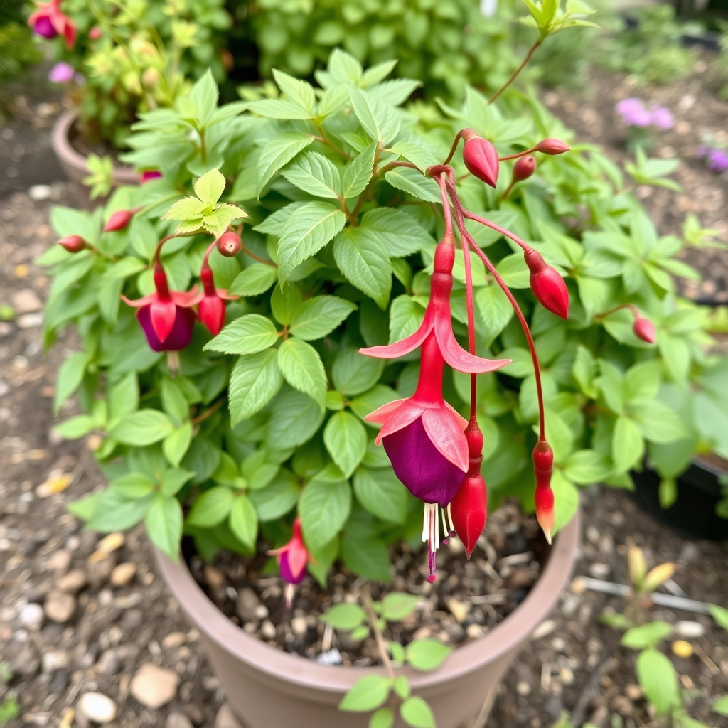 Fuchsia Mrs Popple Potted Hedging 8/12in 20/