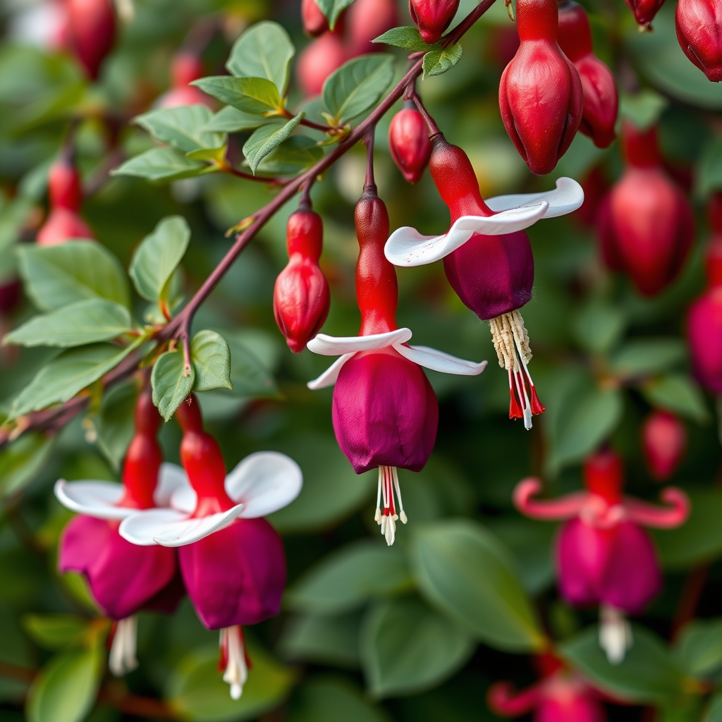 Fuchsia 'Snow Cap'