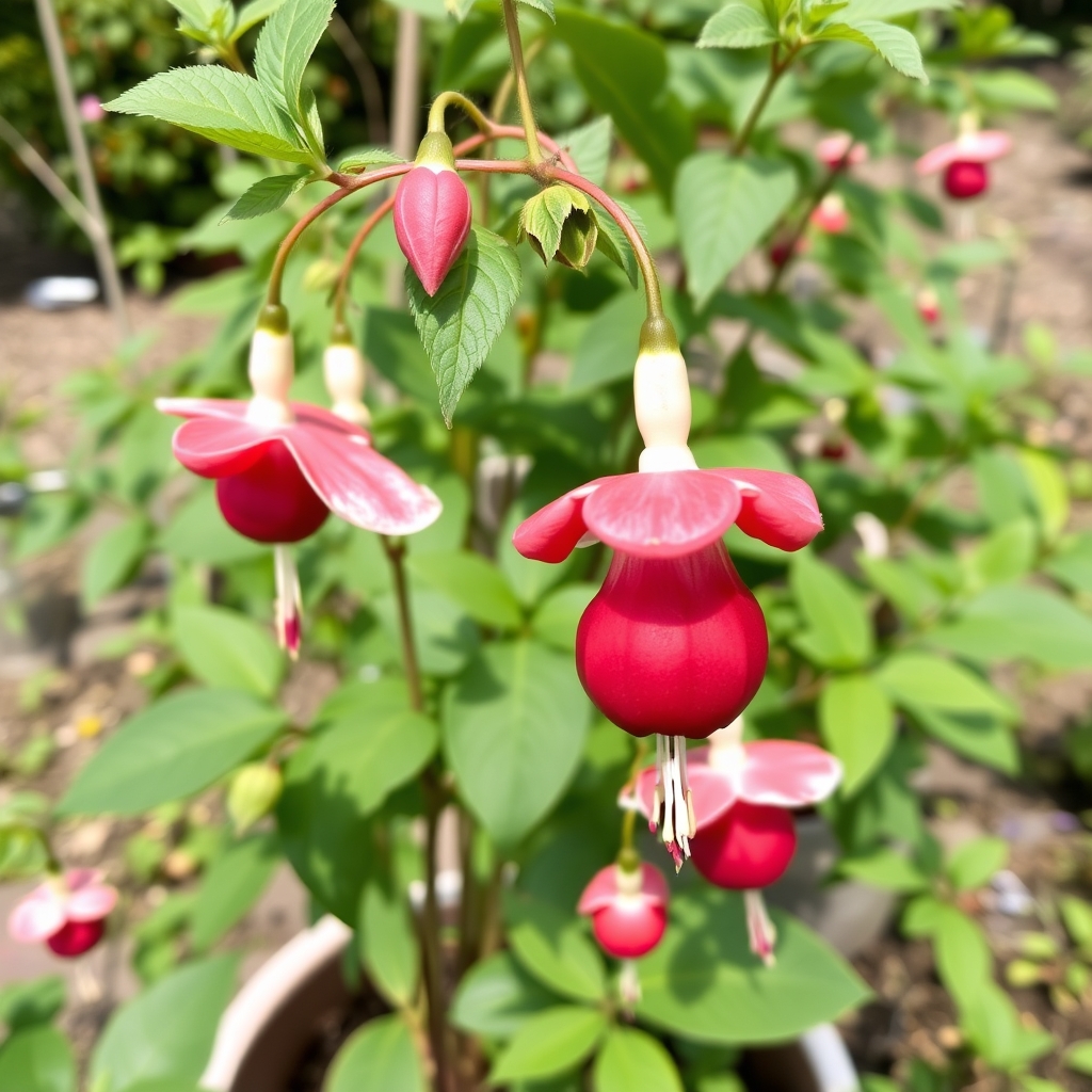 Fuchsia Standard 'Snowcap'