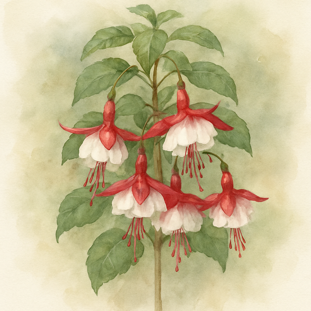 Fuchsia 'Snowcap' (standard)