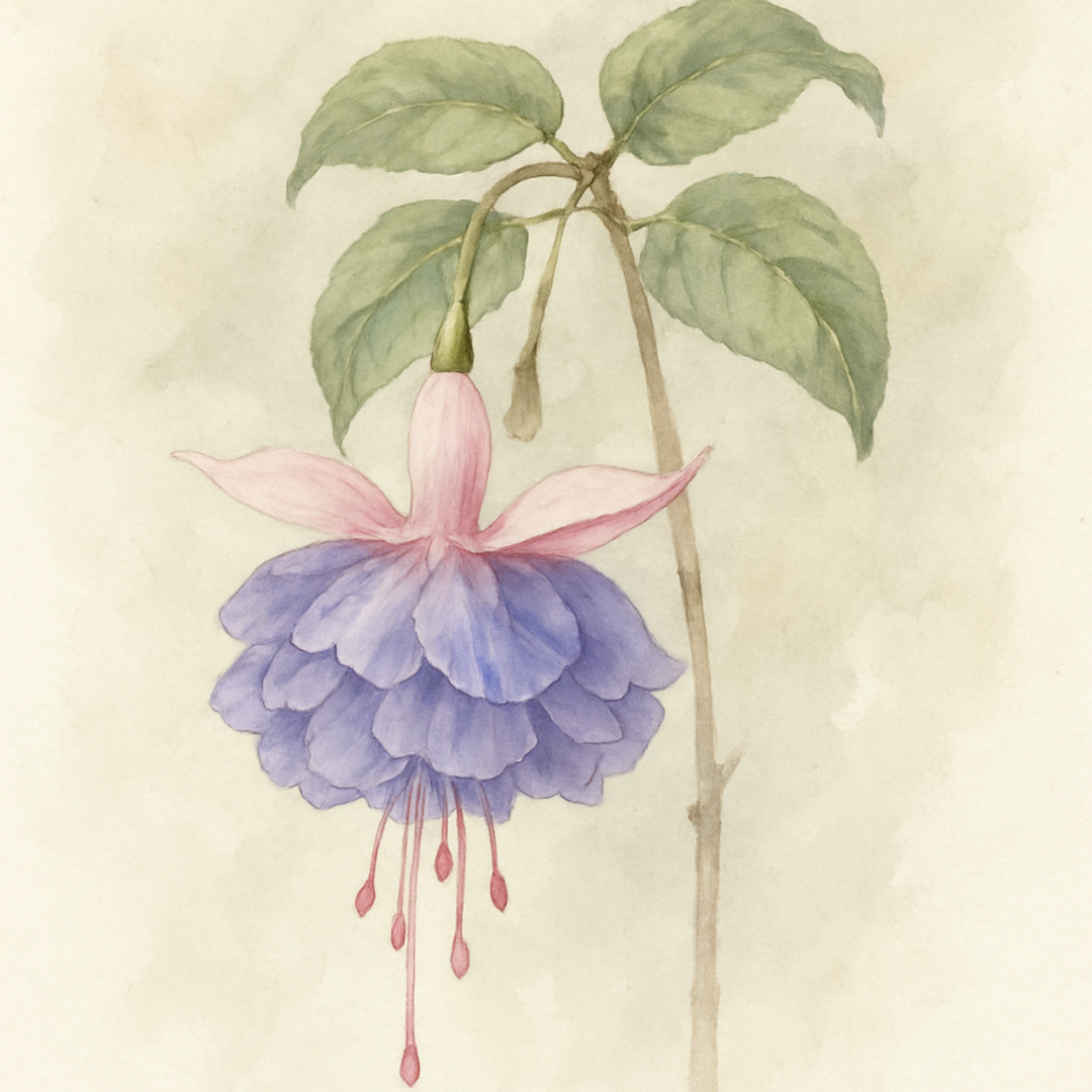 Fuchsia 'Winston Churchill' (standard)