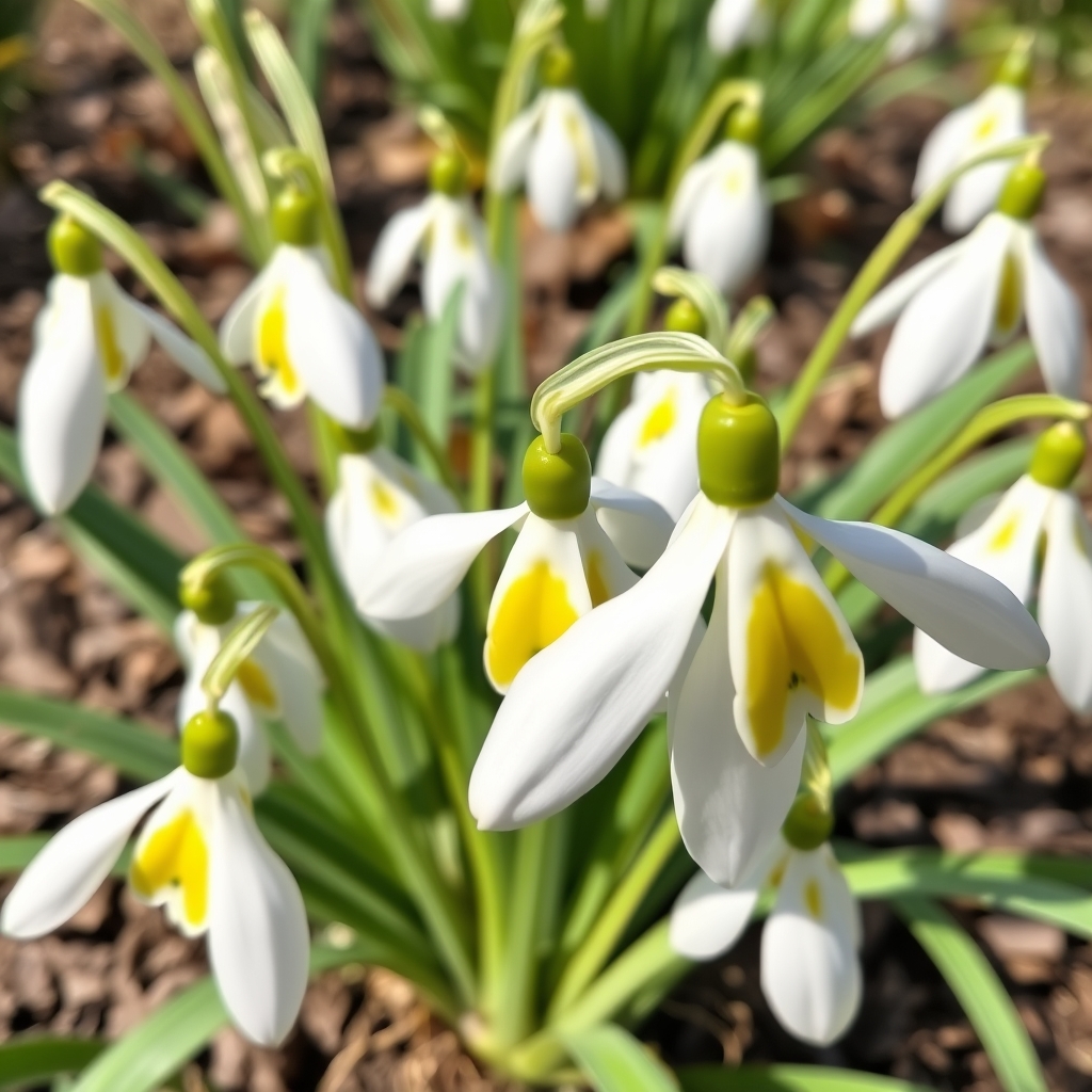 Galanthus x valentinei ‘Midas’
