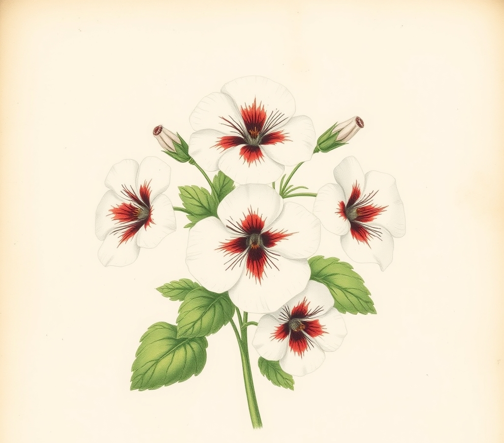 Geranium Bullseye White Bedding Plants