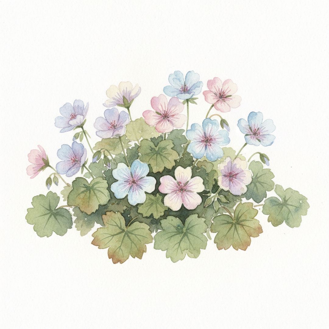 Hardy Geranium Blue and Pink Perennial Mix