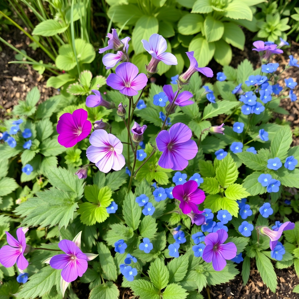 Hemerocallis, Geranium & Brunnera Mix