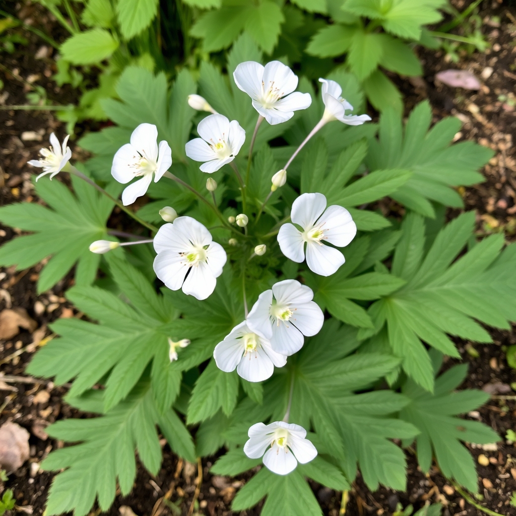 Geranium maculatum f. albiflorum