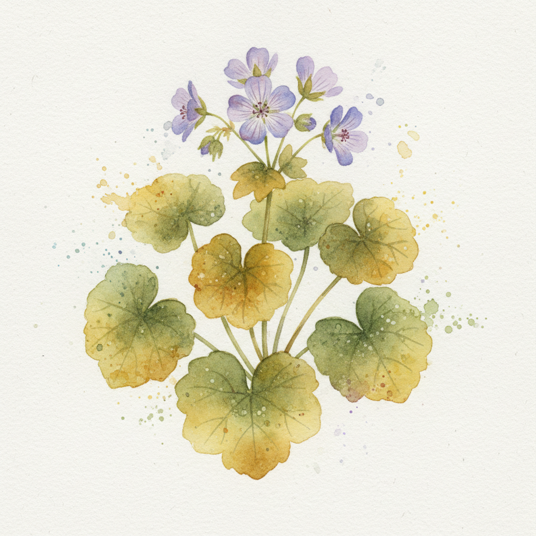Geranium phaeum 'Golden Spring'
