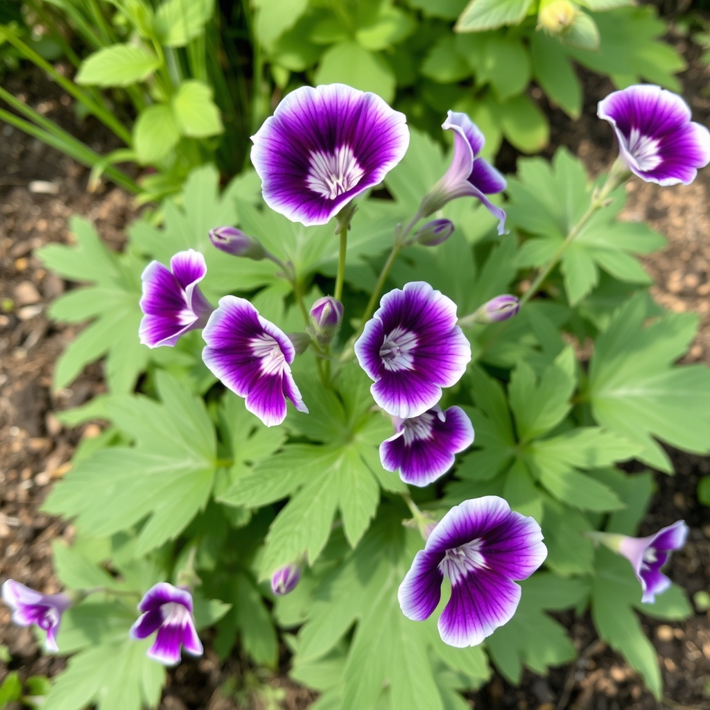 Geranium phaeum ‘Hexham Halo’