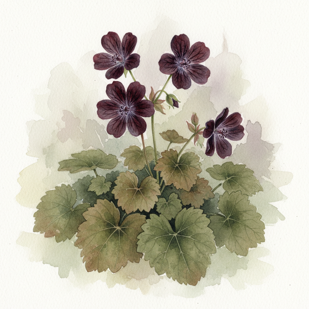 Geranium phaeum 'Nightshade'
