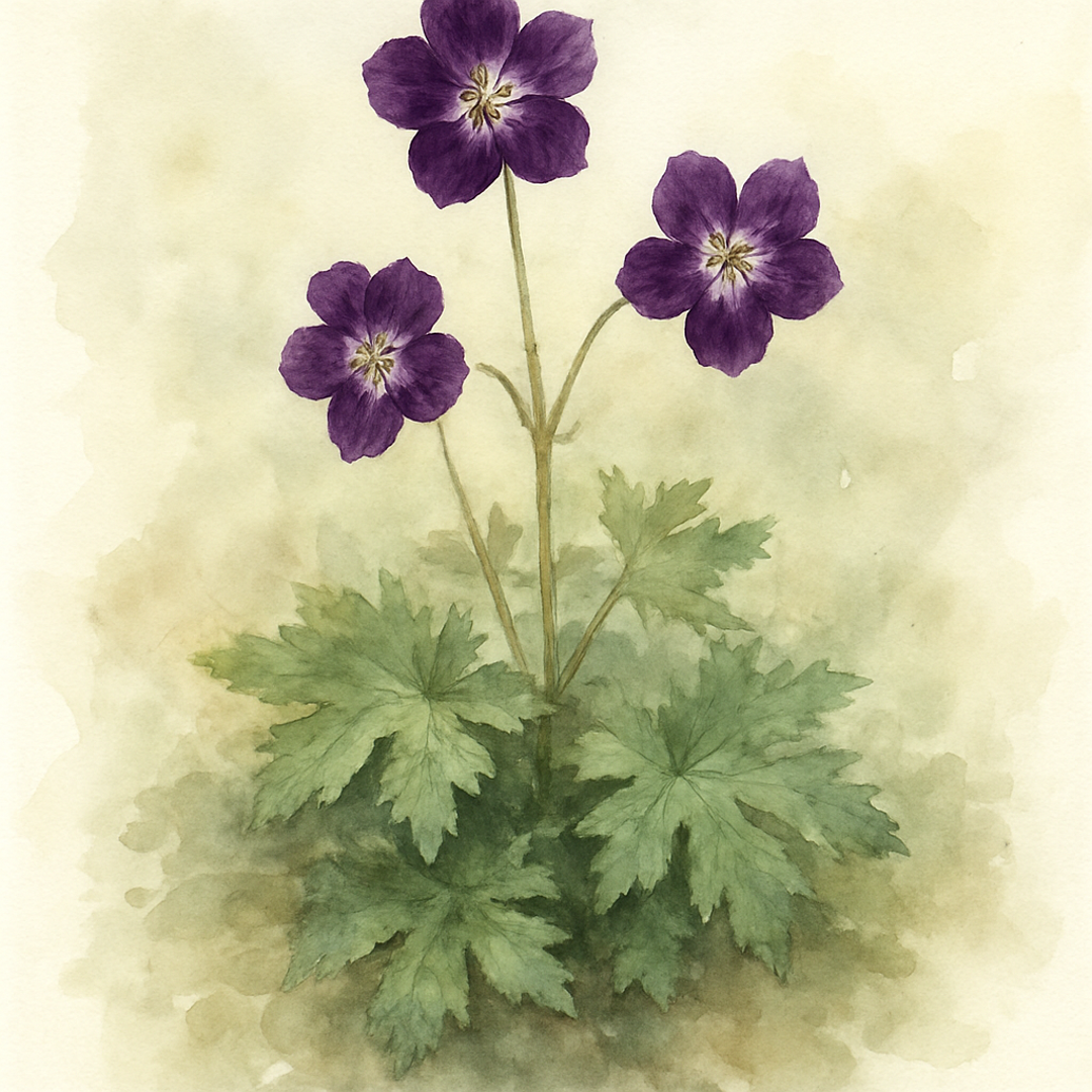 Geranium phaeum 'Robin's Angel Eyes'