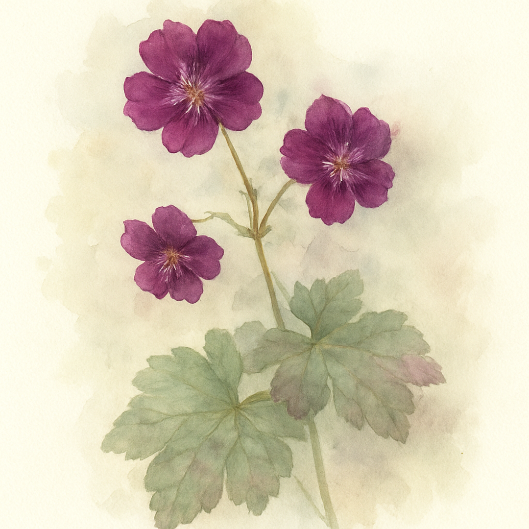 Geranium phaeum var. lividum 'Rose Air'