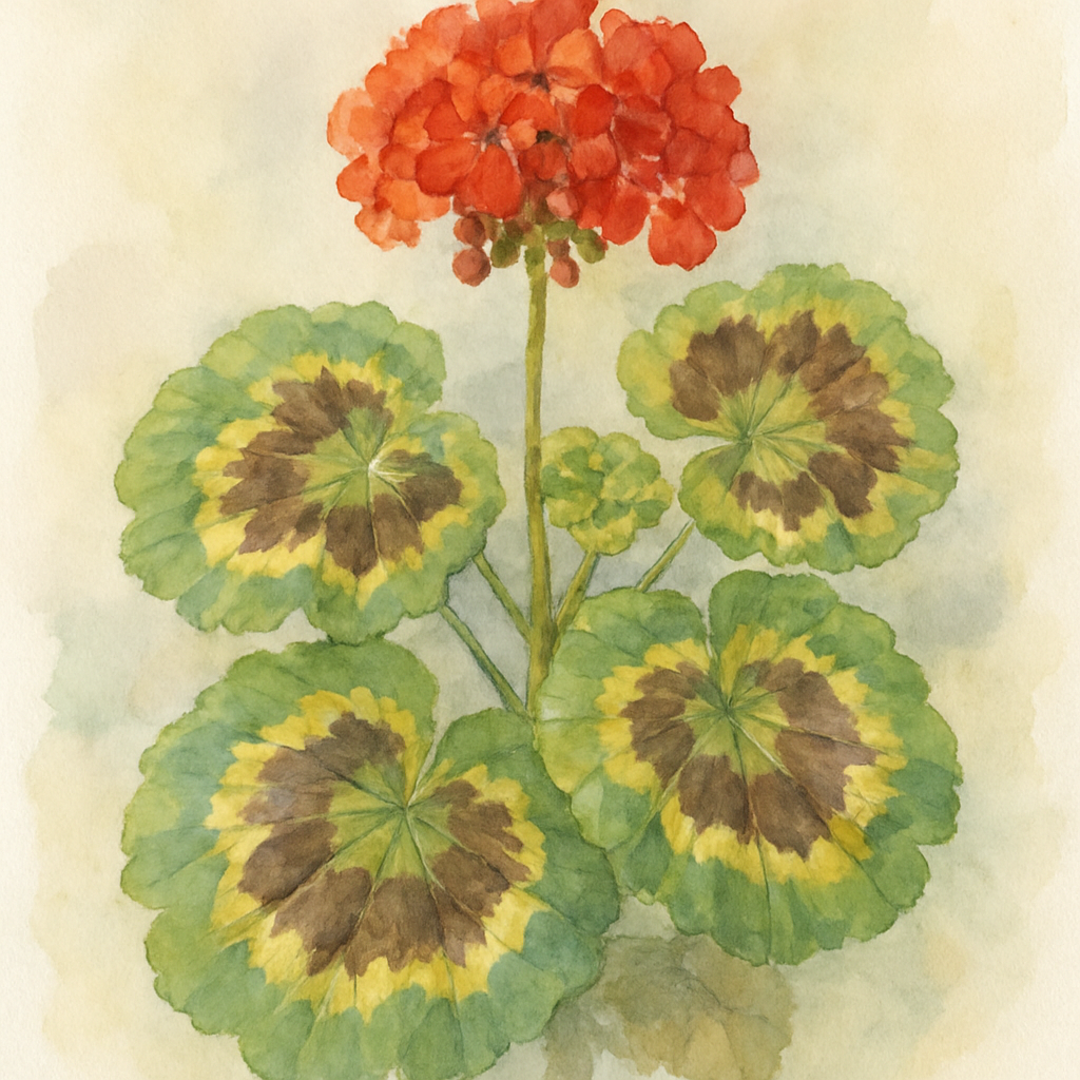 Geranium Variegated Mrs Pollock Basket Plants