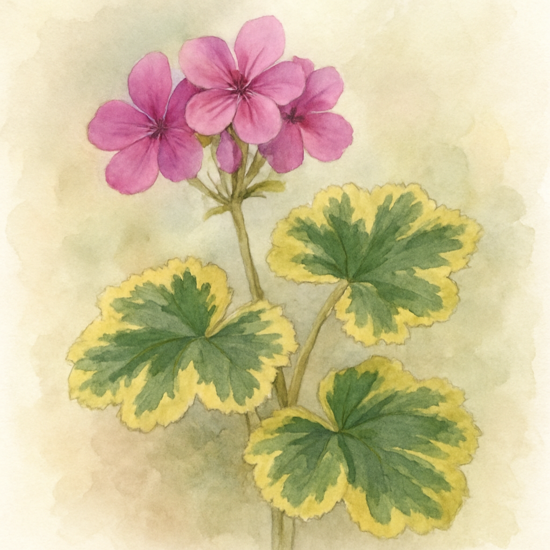 Geranium 'Variegated Mrs Pollock'