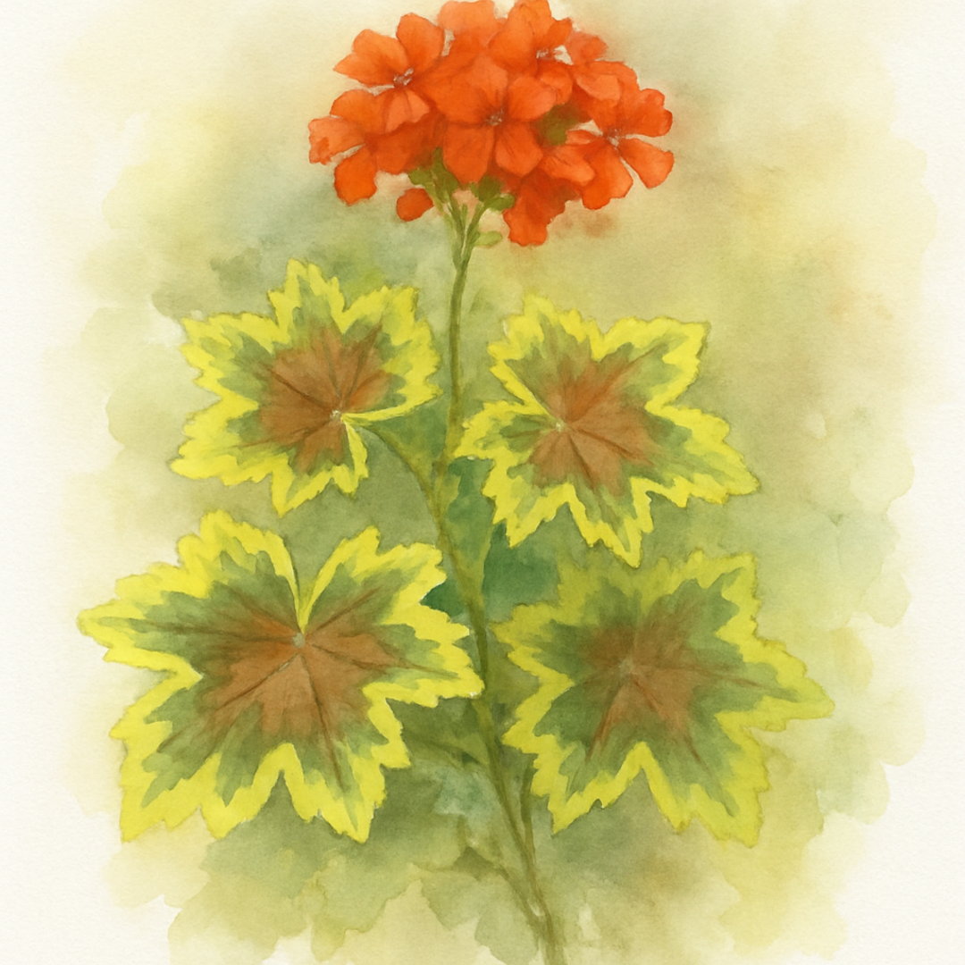 Geranium Variegated Vancouver Centennial Basket Plants