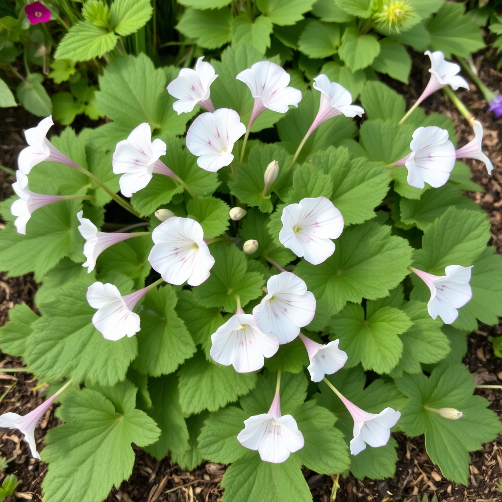 Geranium x oxonianum ‘Hexham White’
