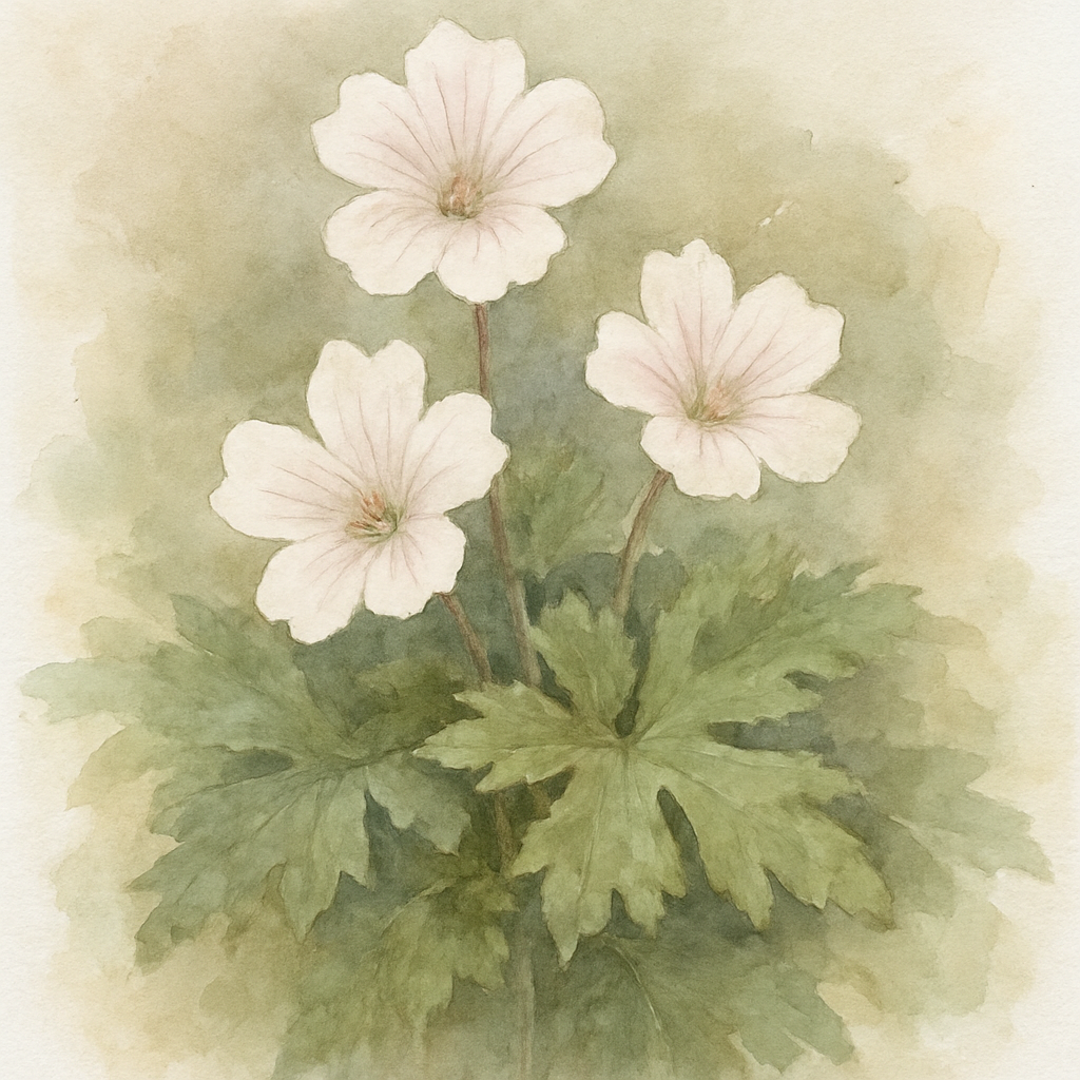 Geranium x oxonianum ‘Hexham White’