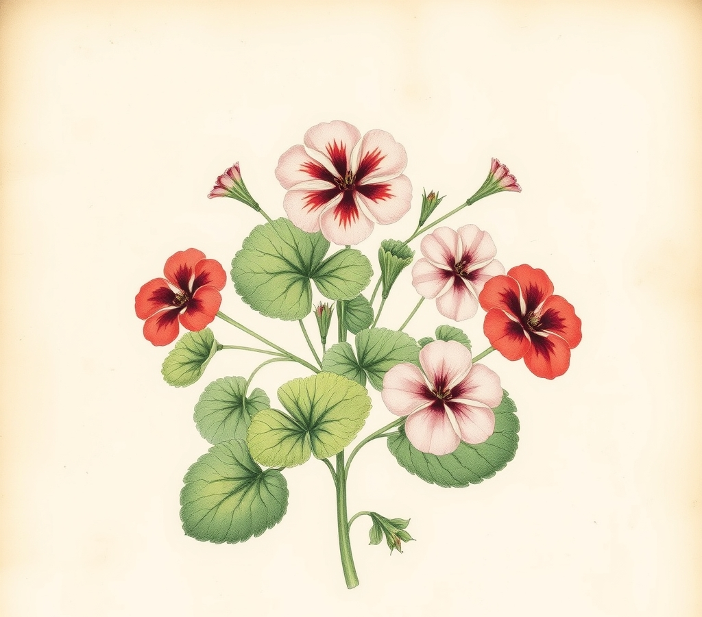 Geranium Zonal Bullseye Mixed Bedding Plants