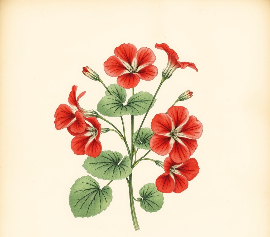 Geranium Zonal Bullseye Scarlet Bedding Plants