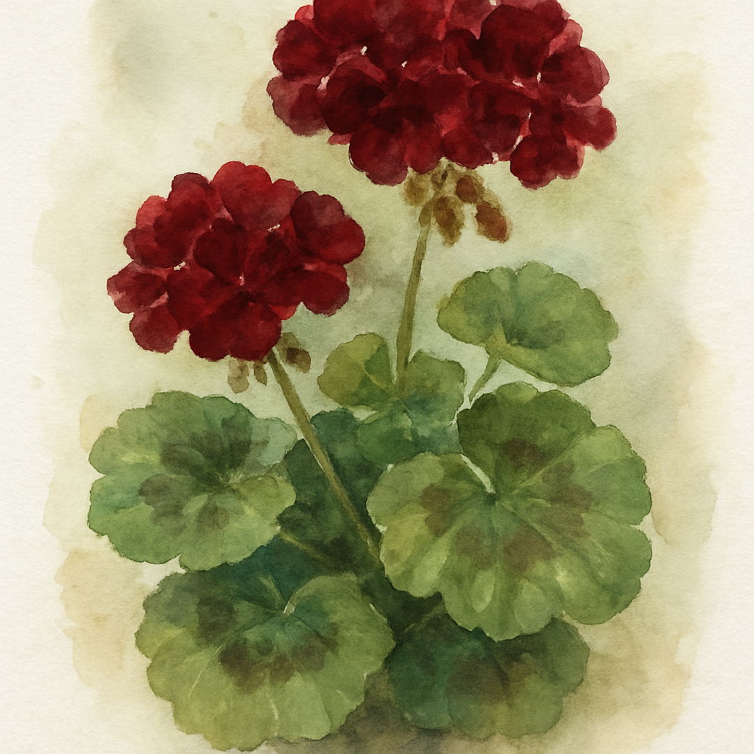Geranium Zonal Dark Red Basket Plants