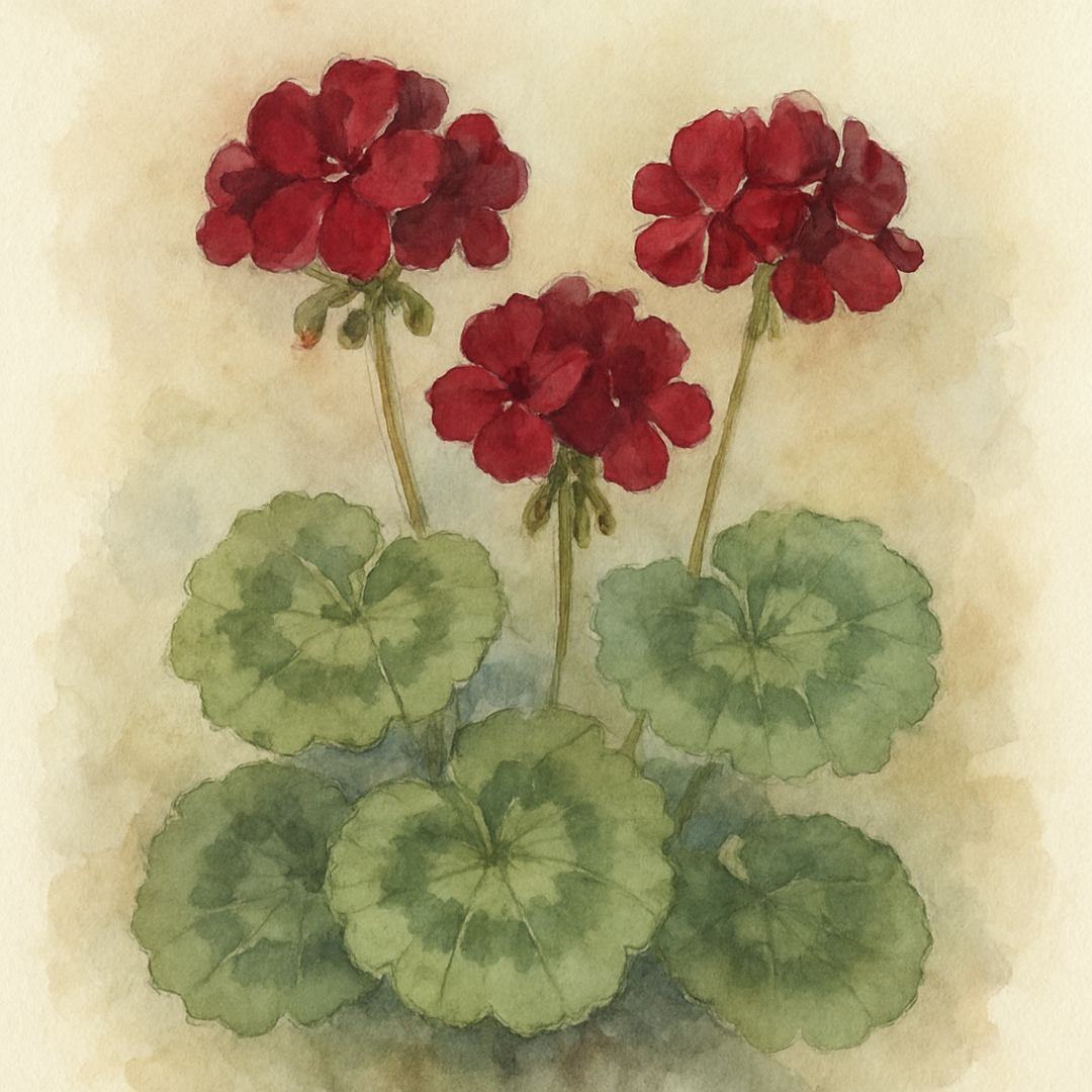 Zonal Dark Red Geranium
