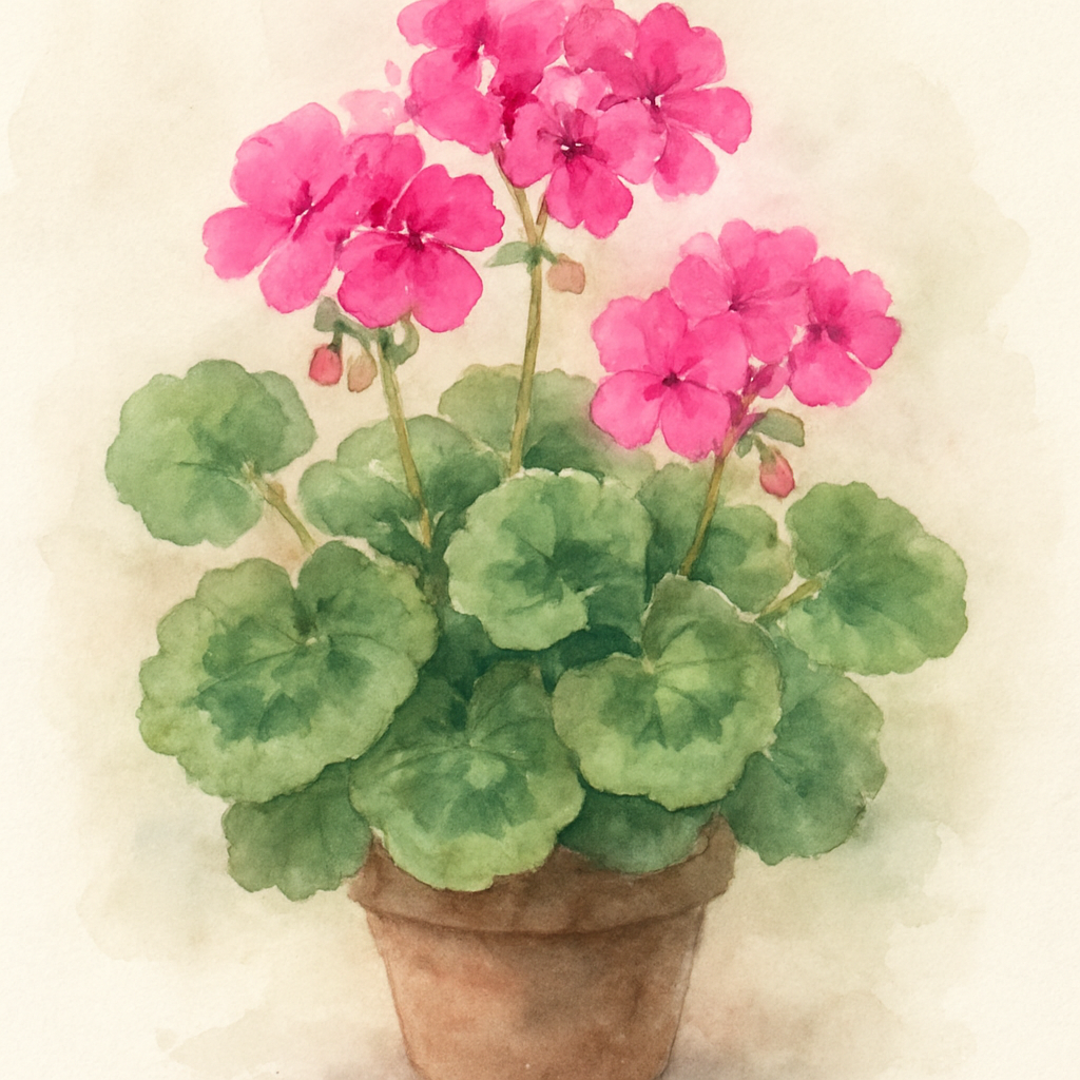 Geranium Zonal Hot Pink Basket Plants