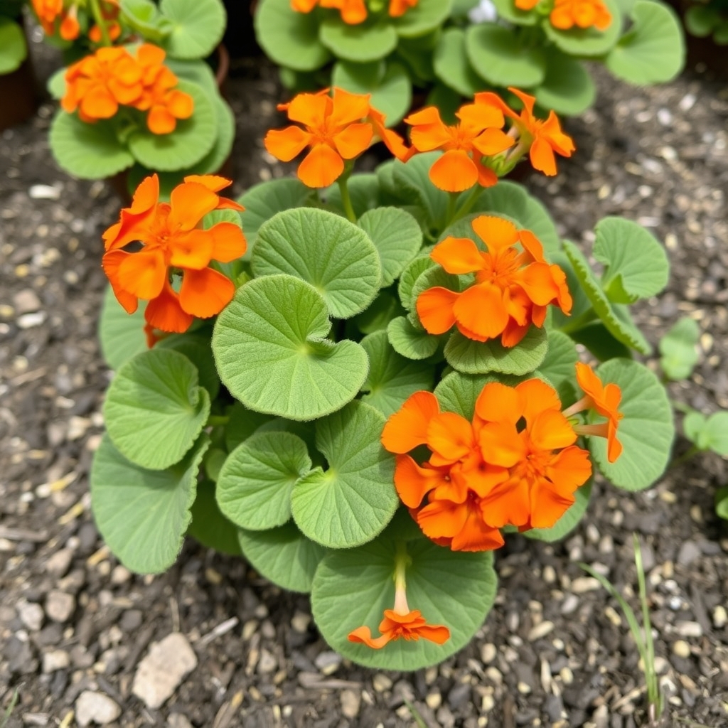 Geranium Zonal Orange Basket Plants