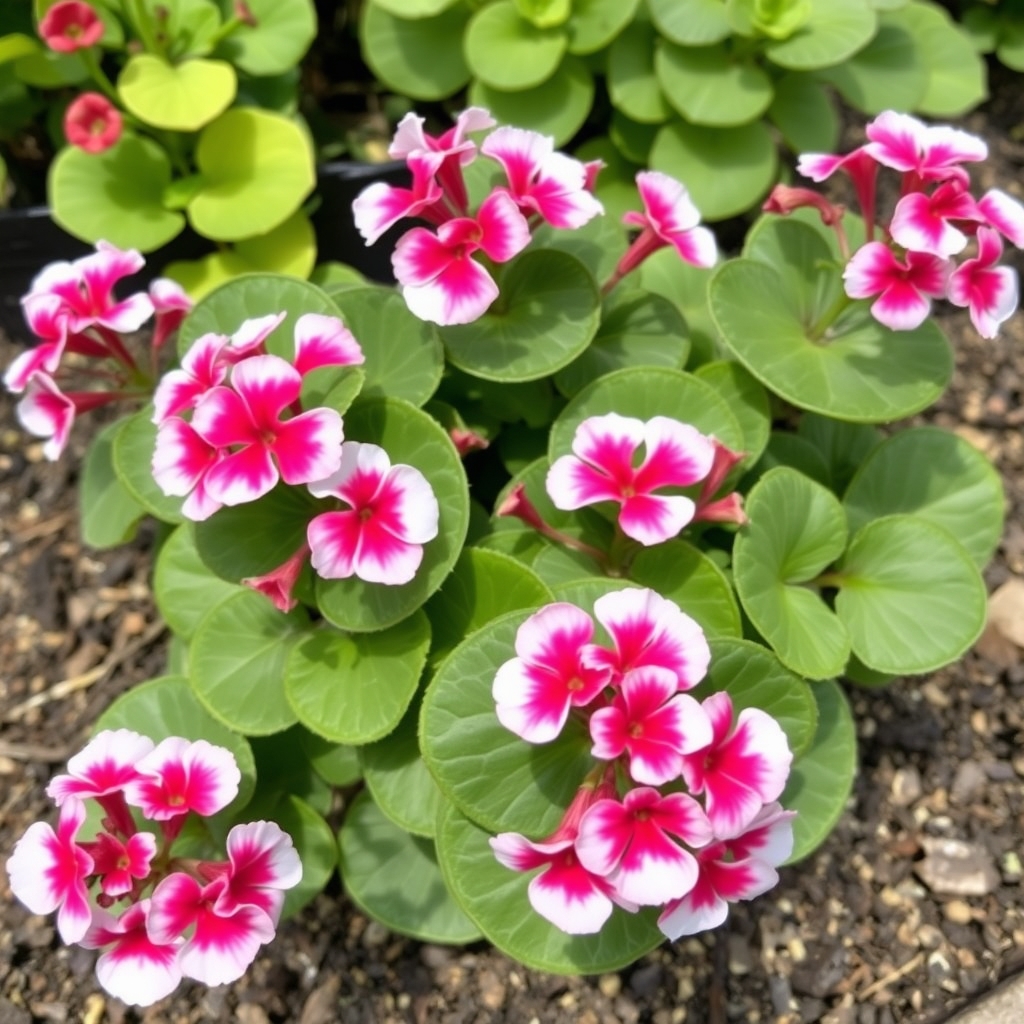 Geranium Zonal White Splash Basket Plants