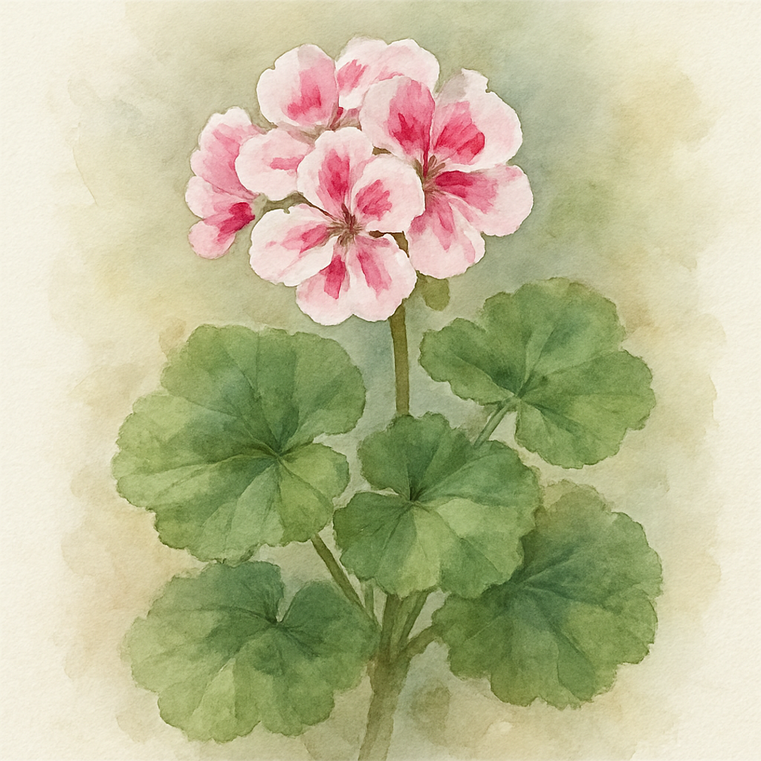 Geranium Zonal White Splash Basket Plants