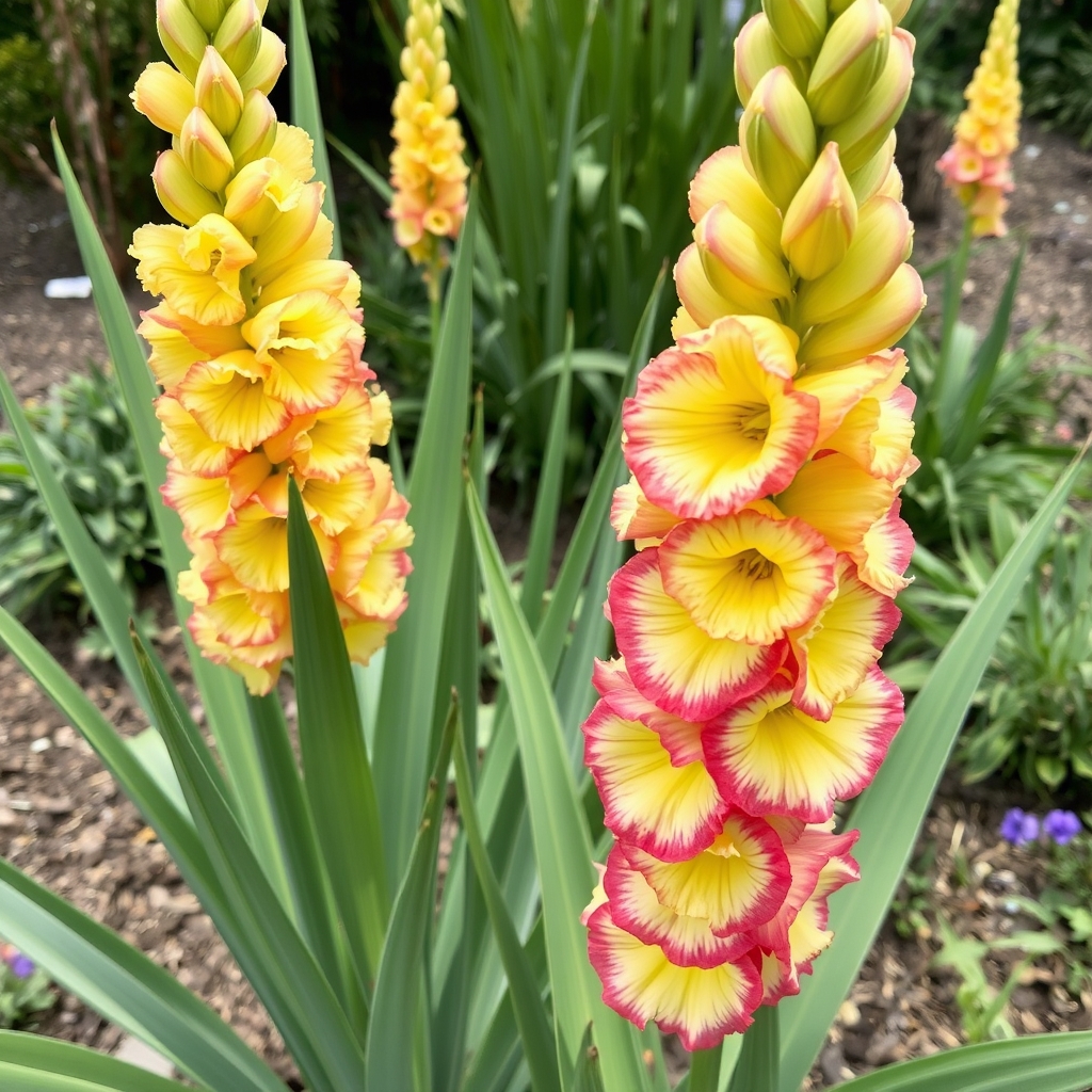 Gladiolus ‘Rhubarb & Custard’