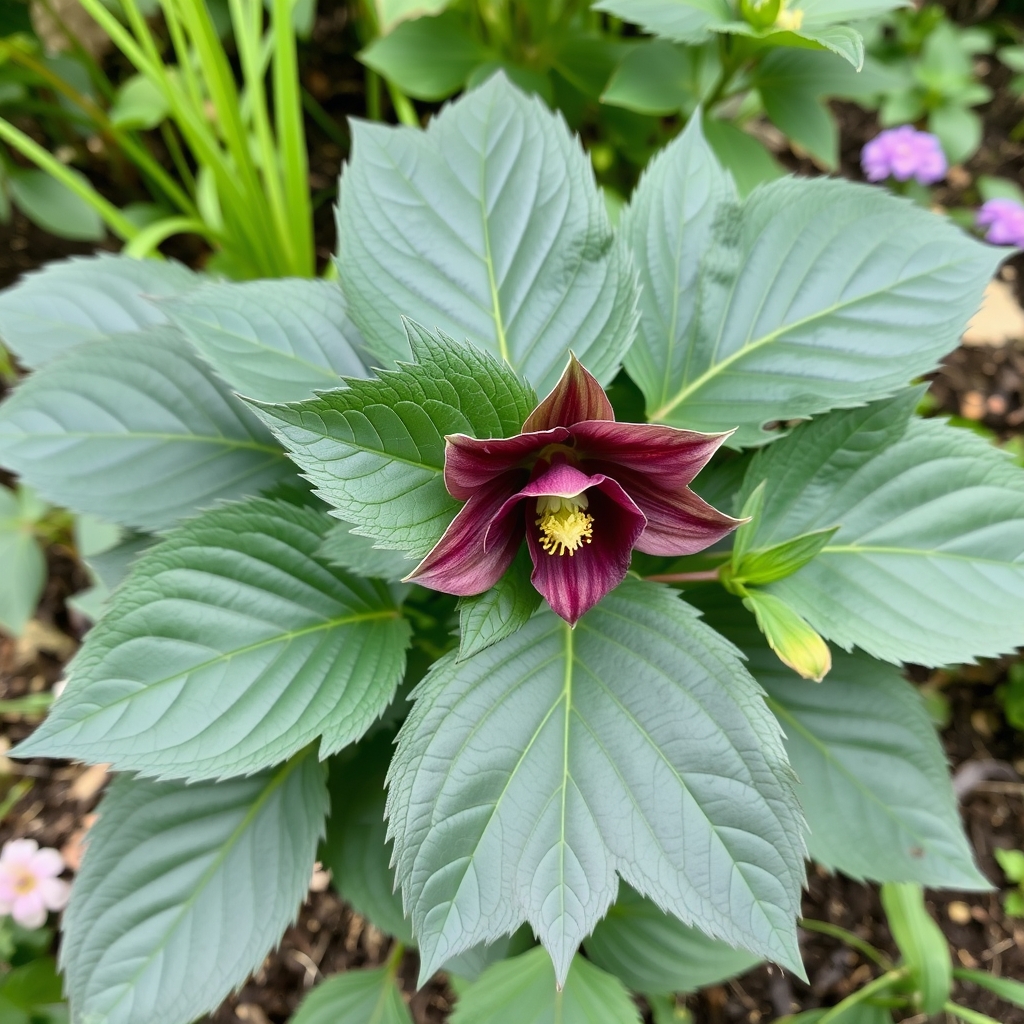 Helleborus orientalis single purple
