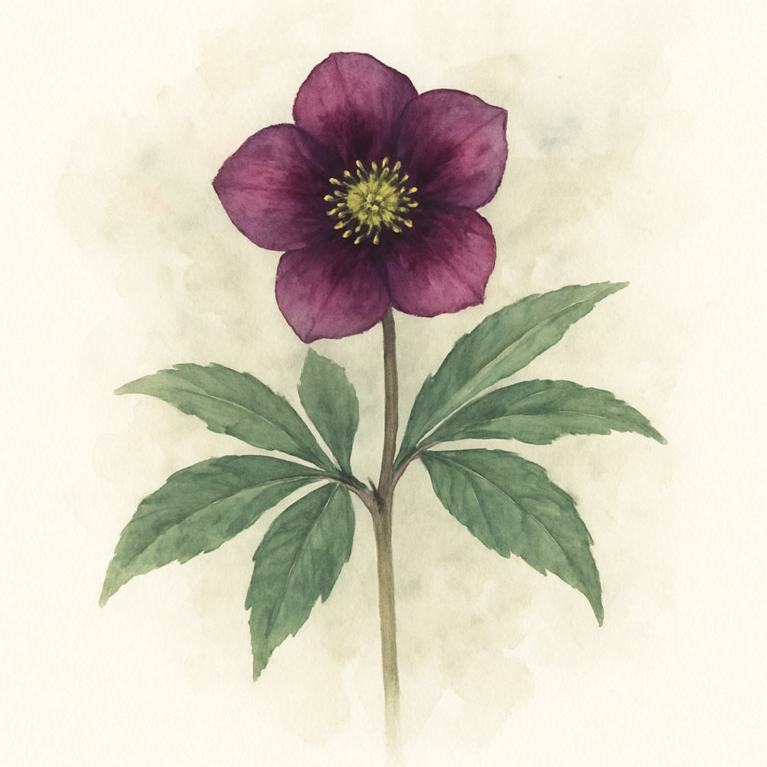 Helleborus orientalis single purple