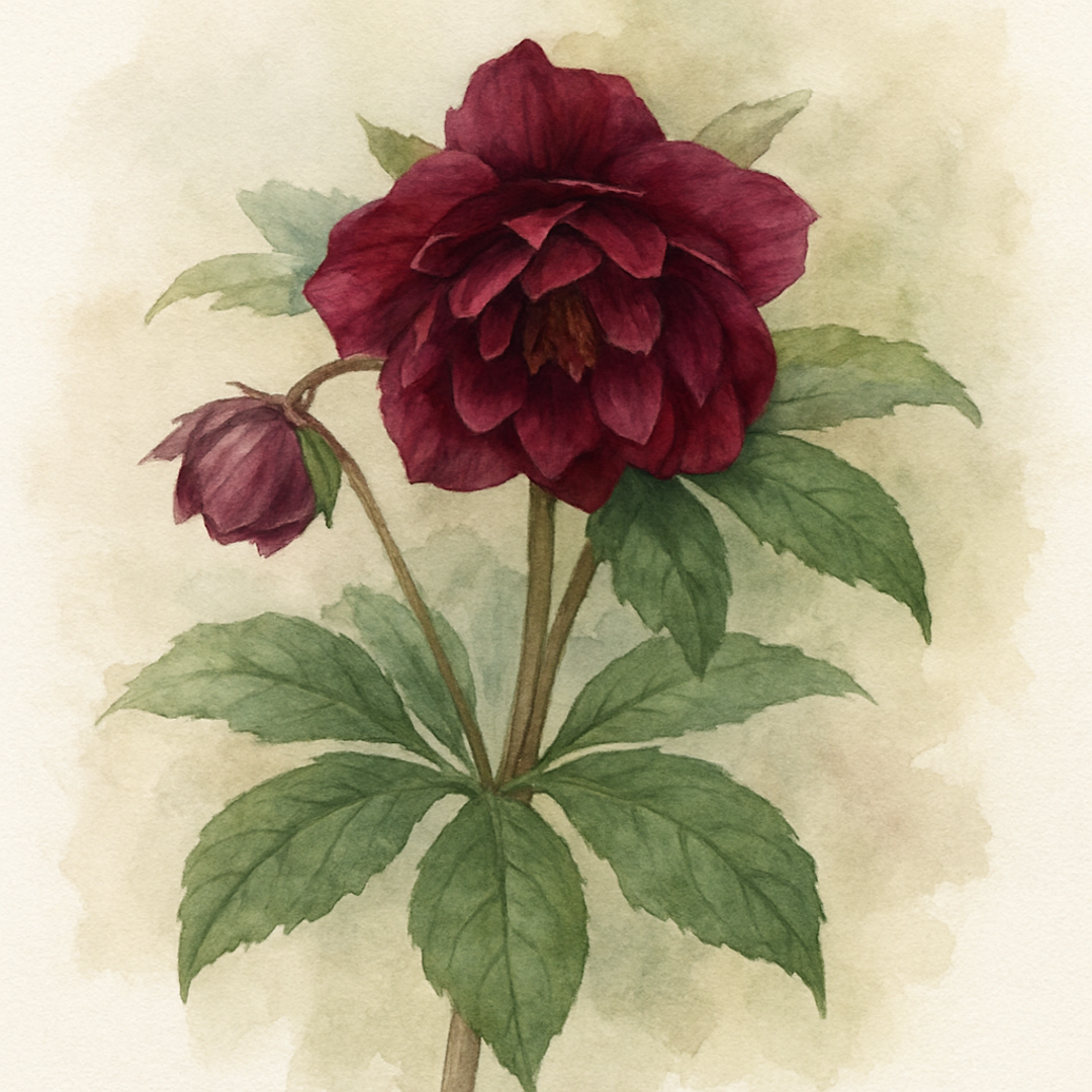 Helleborus 'Winter Jewels Ruby Port'