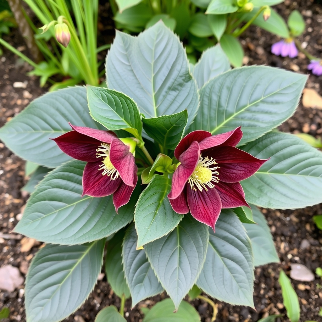 Helleborus x hybridus (Ashwood Evolution Group) Double Claret Shades