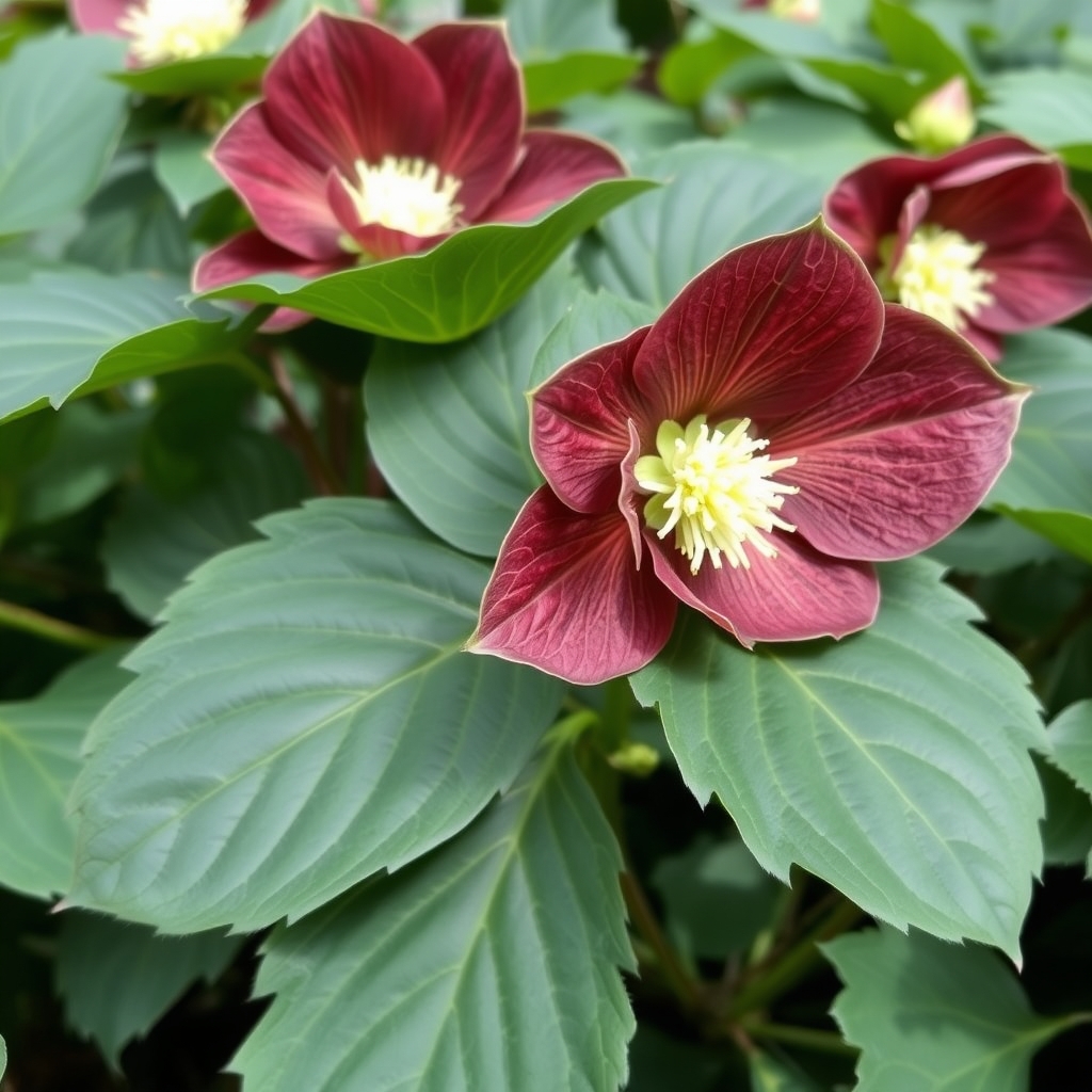 Helleborus x hybridus (Ashwood Garden Hybrids) Anemone Form Claret
