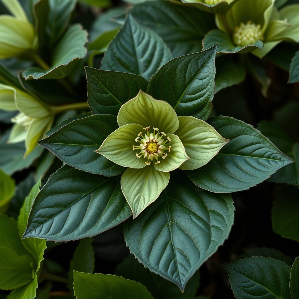 Helleborus x hybridus Green picotee Anemone centred
