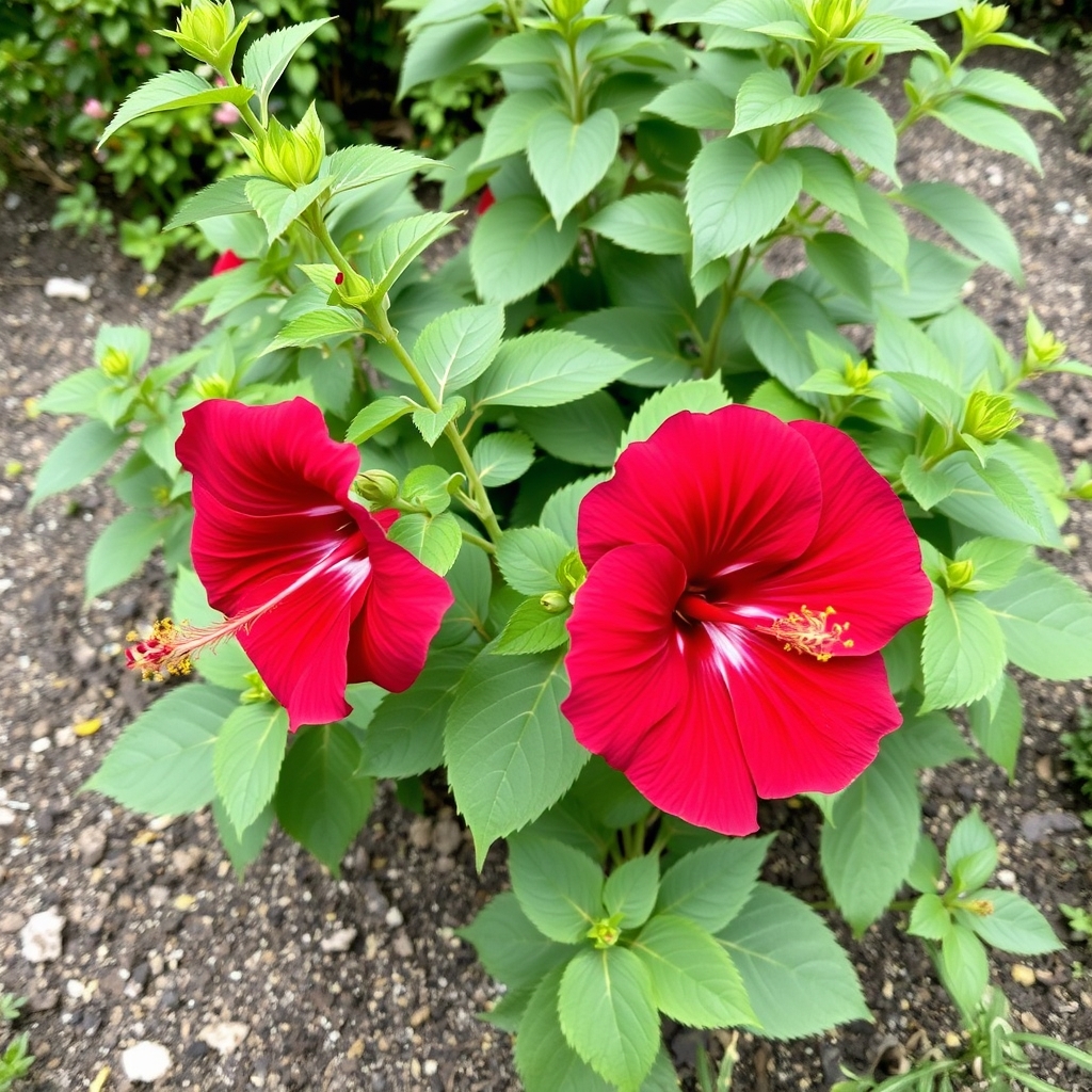Hibiscus 'Carousel Geant Red'