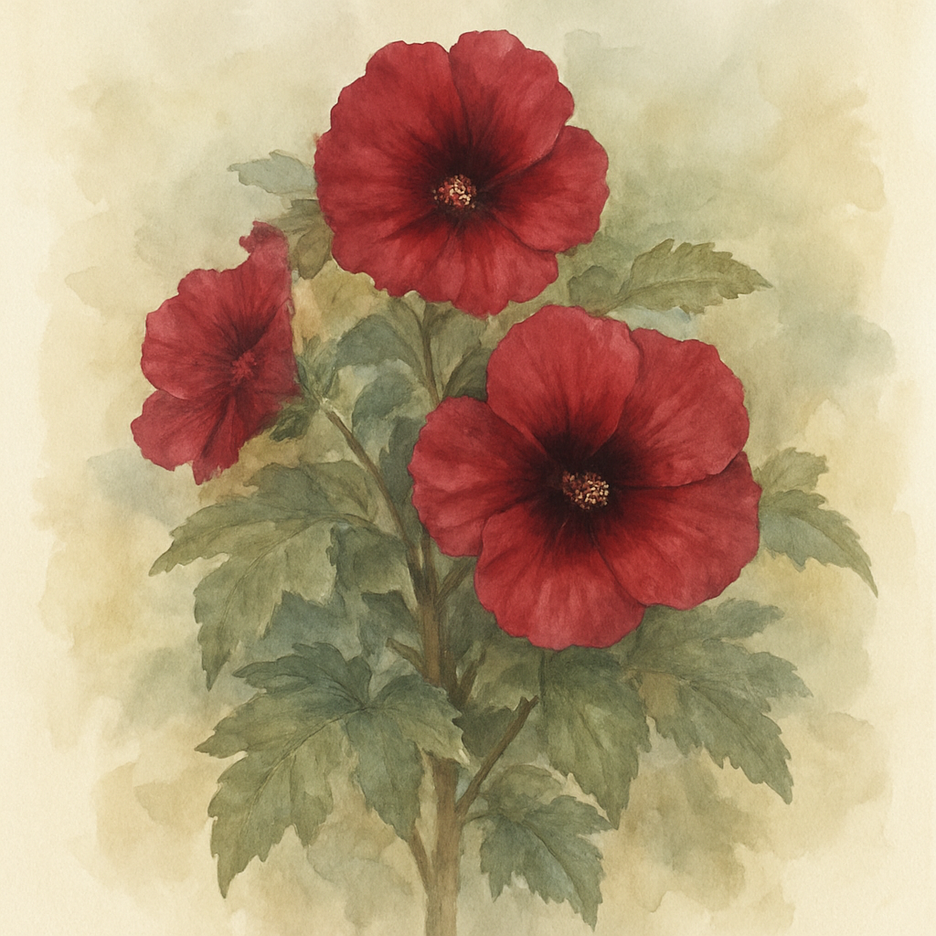 Hibiscus 'Carousel Geant Red'